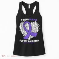 I Wear Purple For My Daughter Domestic Violence Awareness Women's Tank Top thumb 0