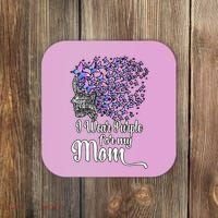I Wear Purple For My Mom Alzheimers Coaster thumb 0