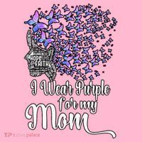 I Wear Purple For My Mom Alzheimers Coaster thumb 2