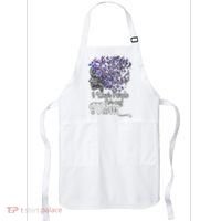 I Wear Purple For My Mom Alzheimers Apron thumb 0