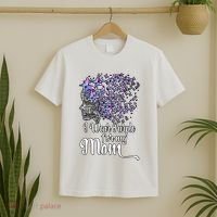 I Wear Purple For My Mom Alzheimers T-Shirt thumb 2