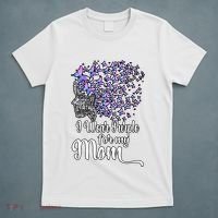 I Wear Purple For My Mom Alzheimers T-Shirt thumb 5