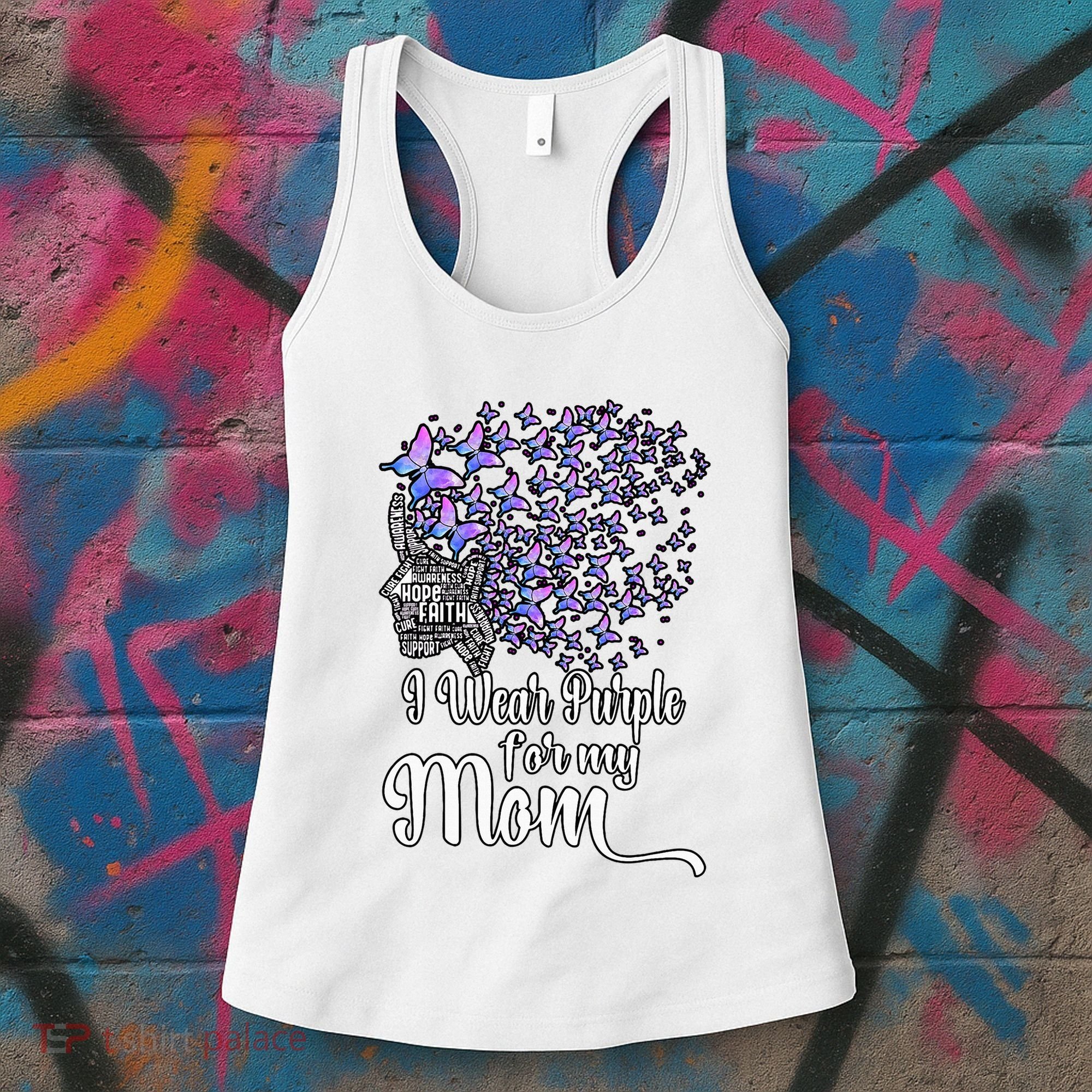 I Wear Purple For My Mom Alzheimers Women's Tank Top