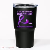 I Wear Purple For My Personalize Text Alzheimer's Awareness Tumbler thumb 0