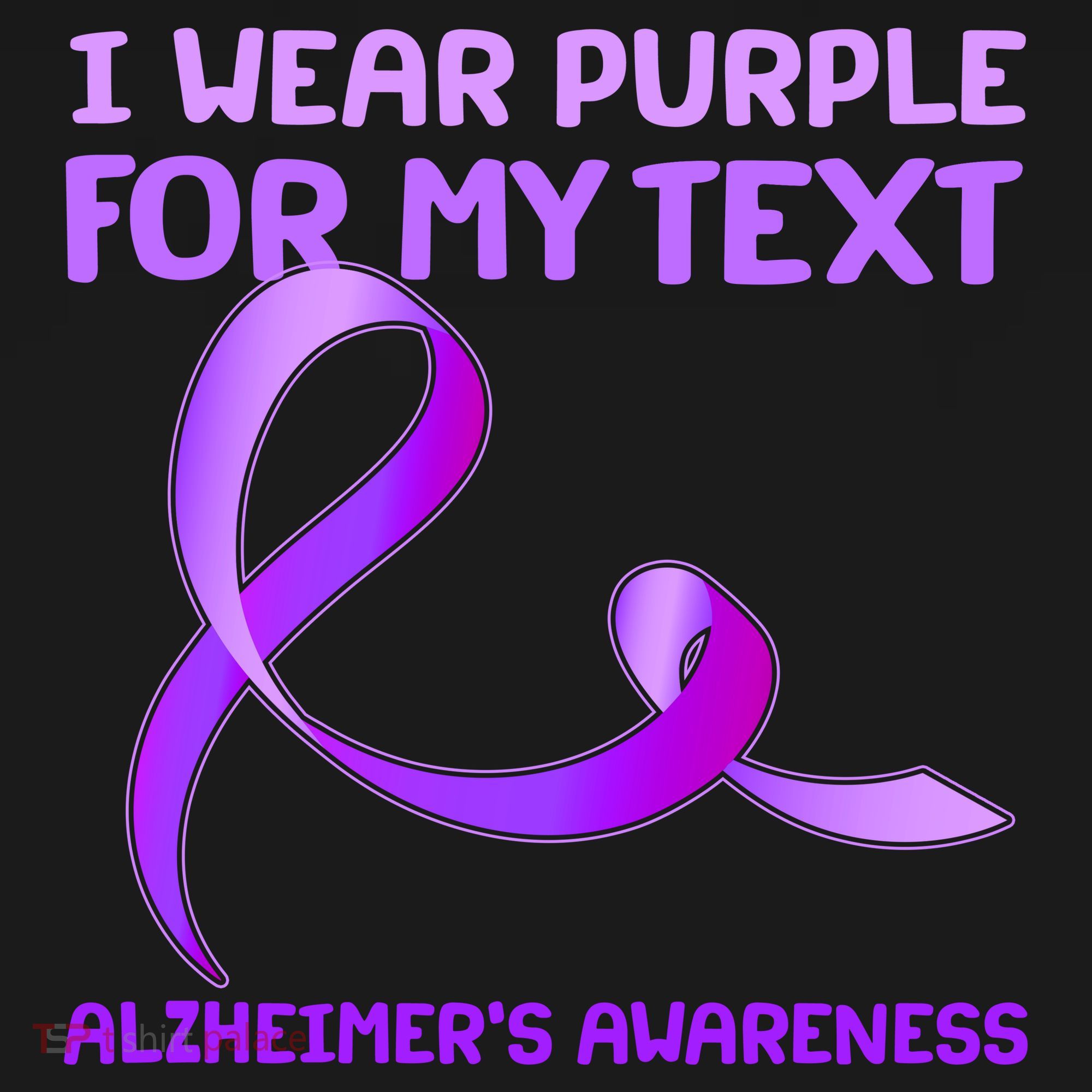 I Wear Purple For My Personalize Text Alzheimer's Awareness Visor