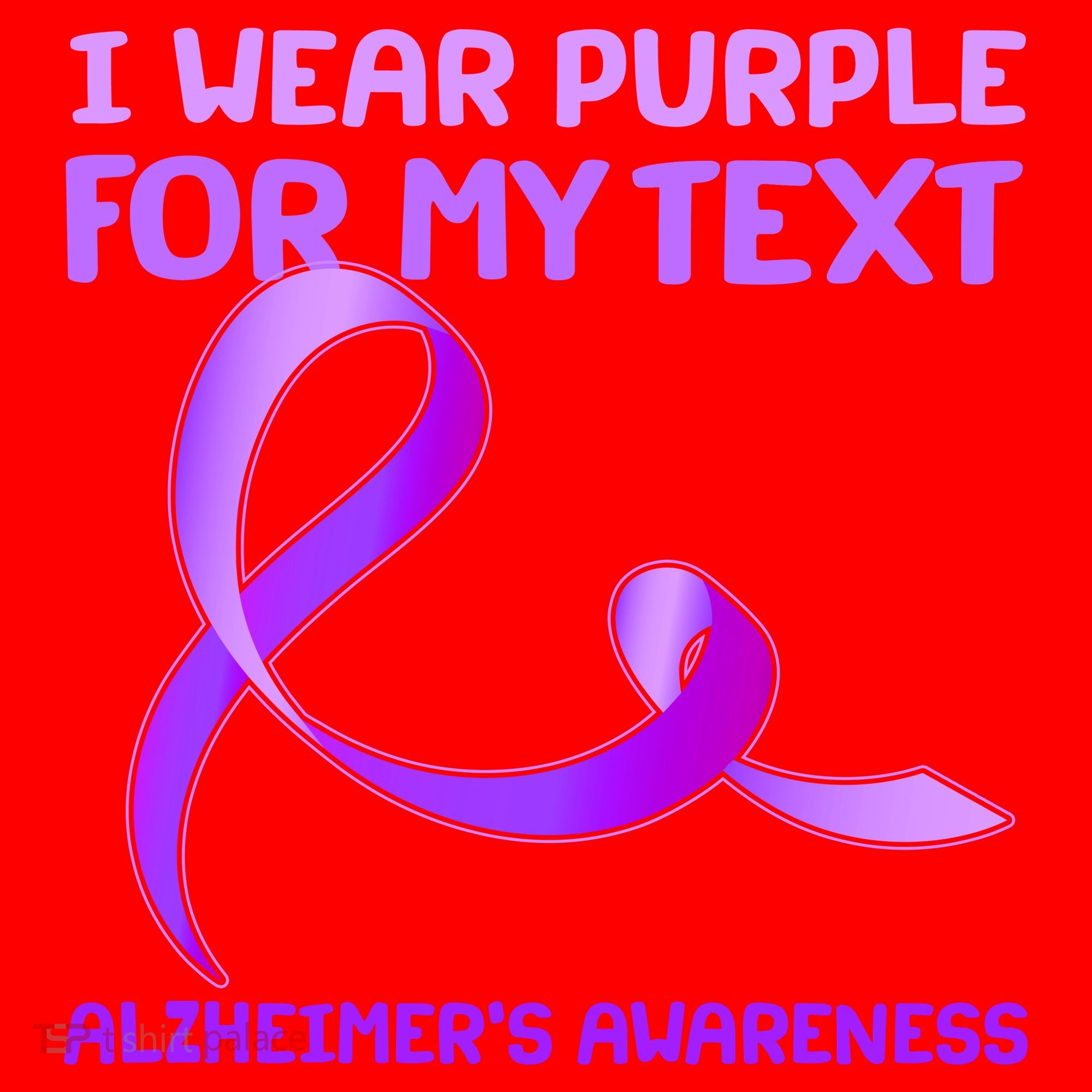 I Wear Purple For My Personalize Text Alzheimer's Awareness Santa Hat