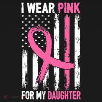 I Wear Pink For My Daughter Breast Cancer Awareness Support Women's Tank Top thumb 5