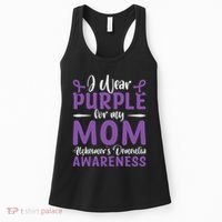 I Wear Purple For My Mom AlzheimerS Dementia Awareness Women's Tank Top thumb 0