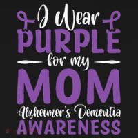 I Wear Purple For My Mom AlzheimerS Dementia Awareness Women's Tank Top thumb 5