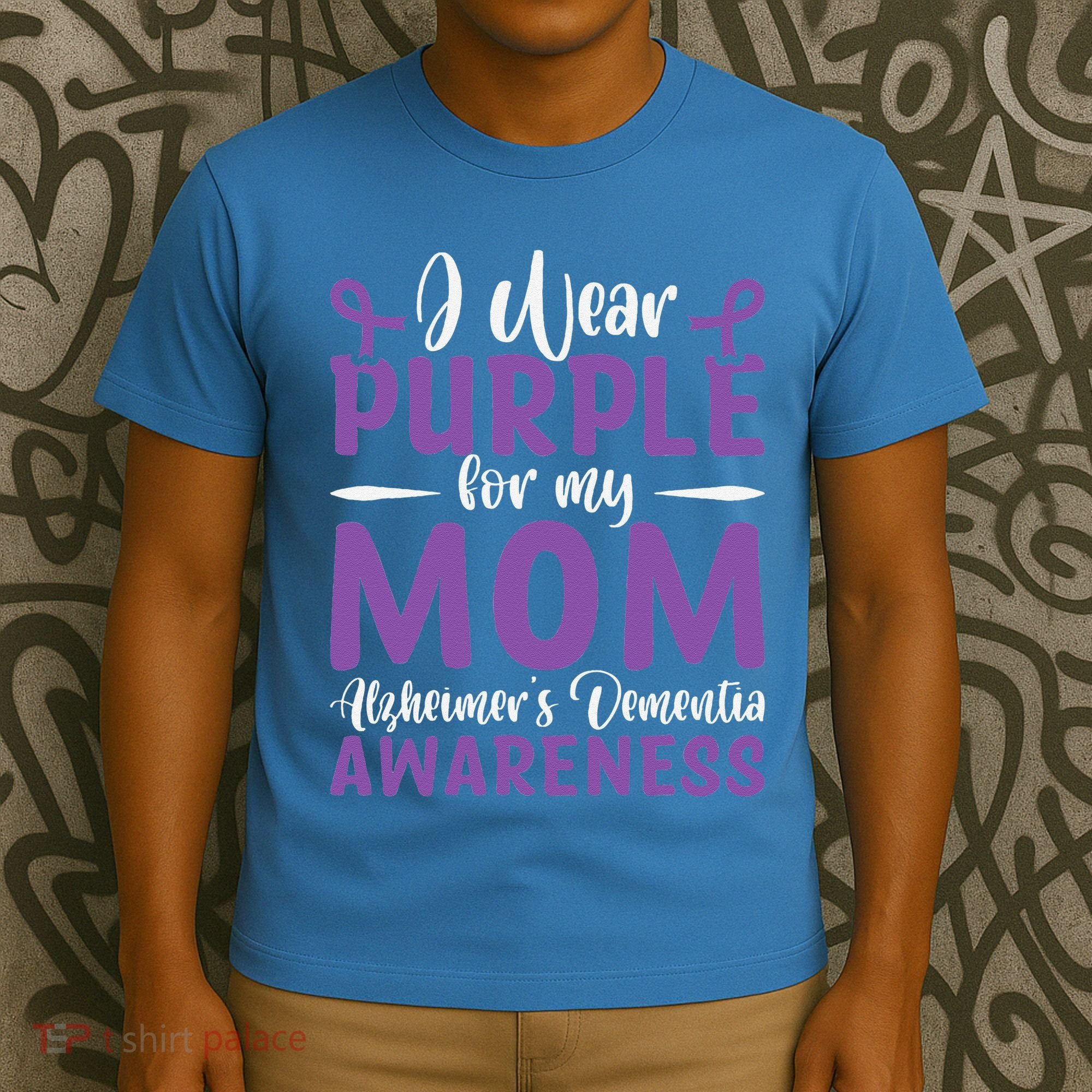 I Wear Purple For My Mom AlzheimerS Dementia Awareness T-Shirt