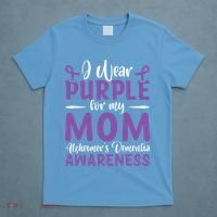 I Wear Purple For My Mom AlzheimerS Dementia Awareness T-Shirt thumb 4