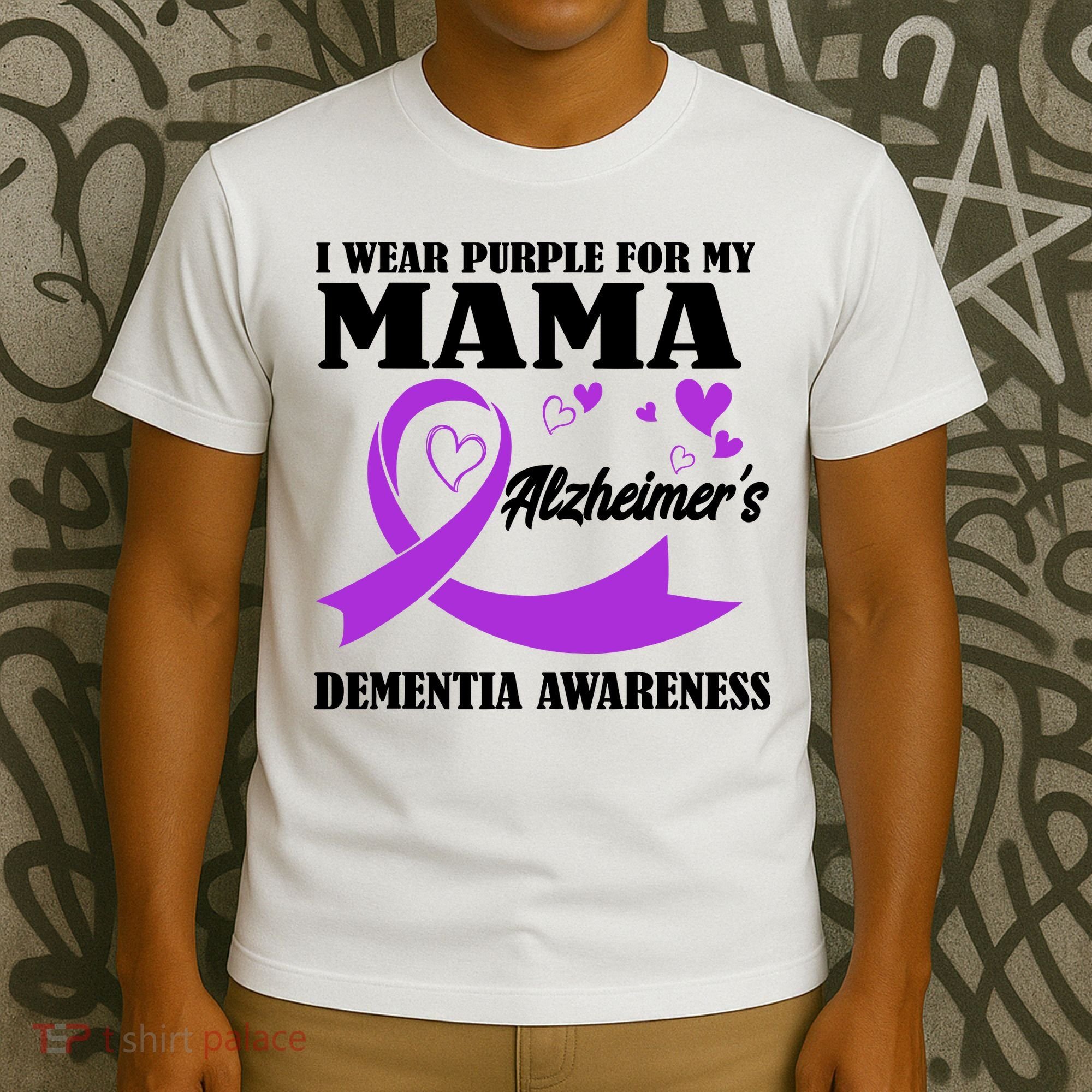 I Wear Purple For My Mama AlzheimerS Dementia Awareness T-Shirt
