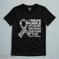 I Wear Purple For Dementia Support Alzheimers Awareness T-Shirt thumb 5