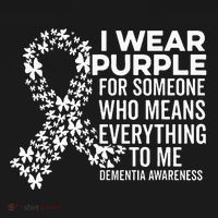 I Wear Purple For Dementia Support Alzheimers Awareness Women's Hoodie thumb 2