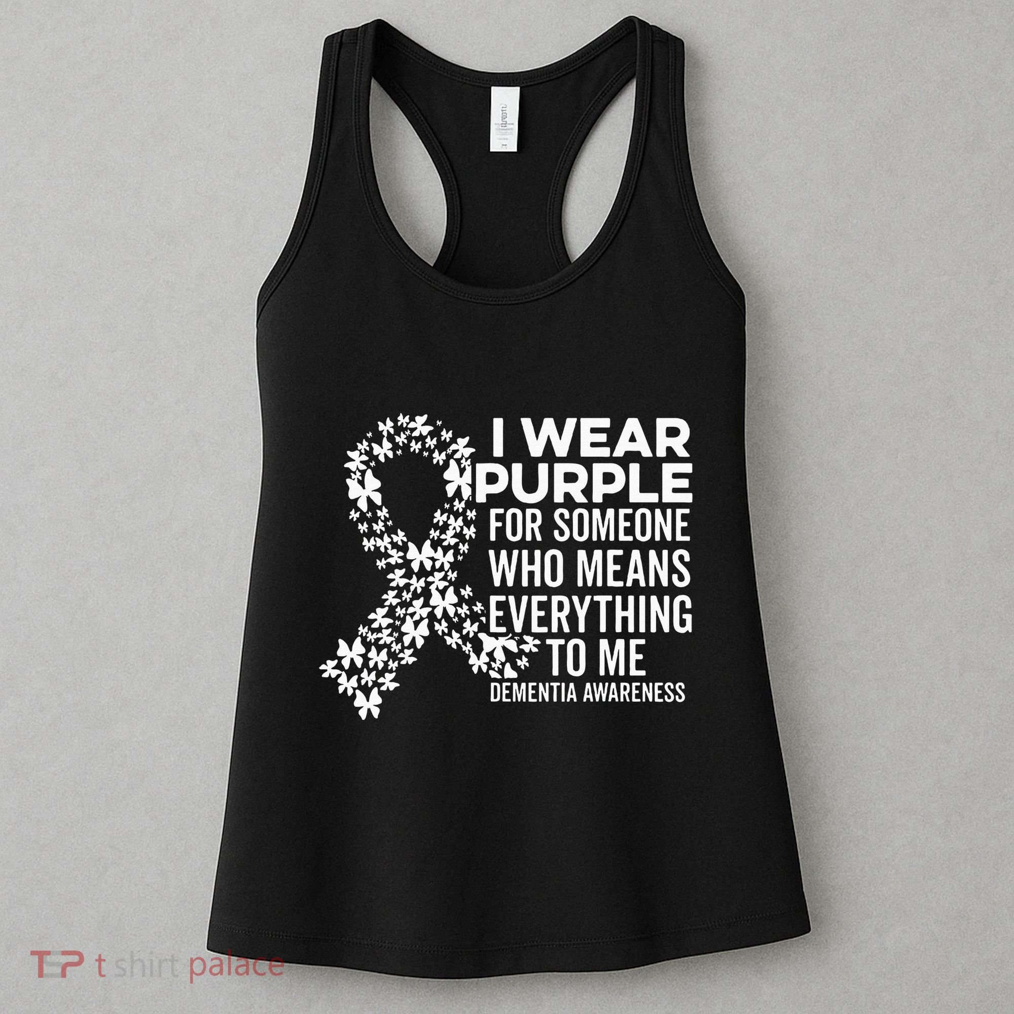 I Wear Purple For Dementia Support Alzheimers Awareness Women's Tank Top
