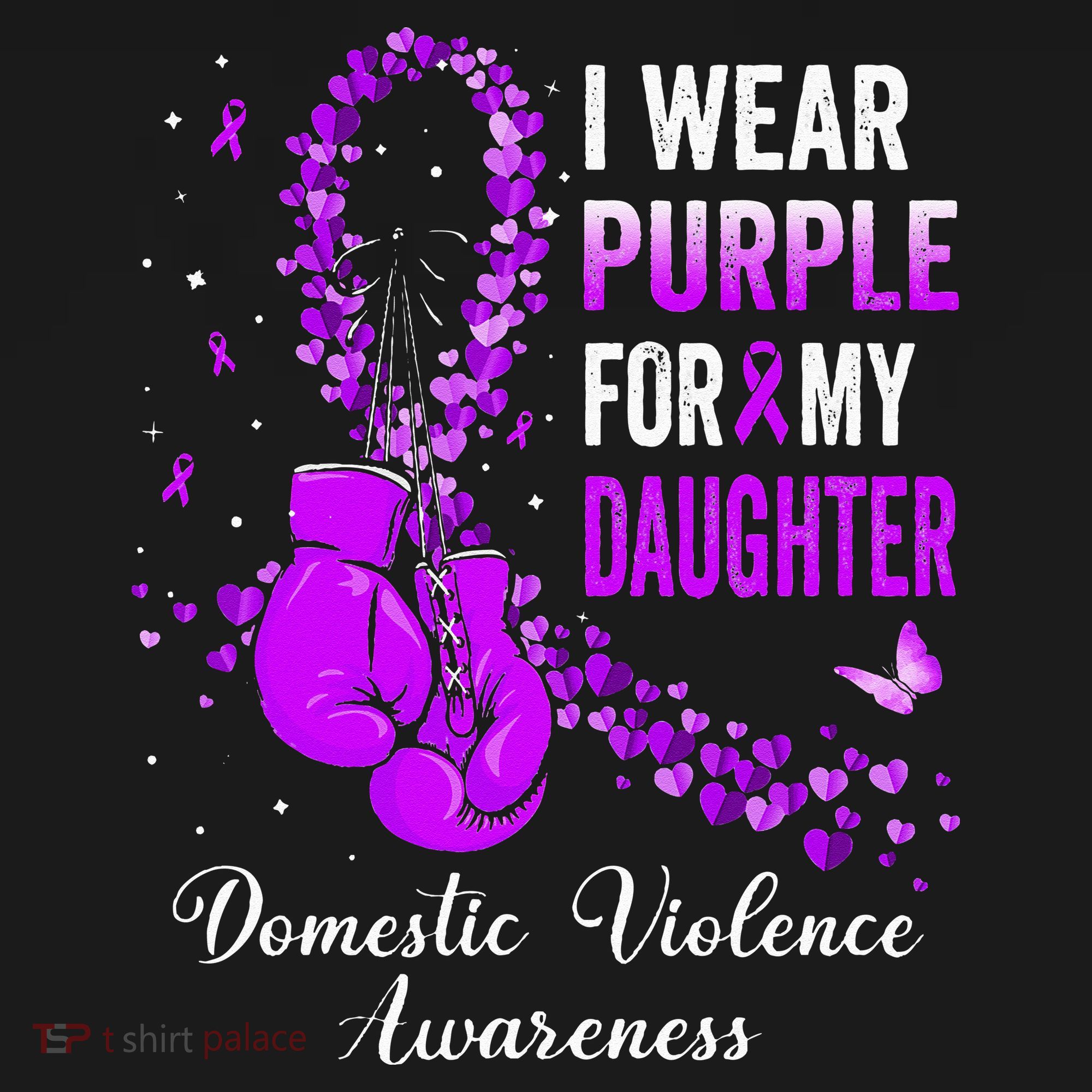 I Wear Purple For My Daughter Domestic Violence Awareness Women's Tank Top