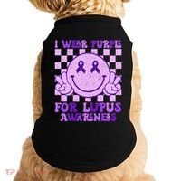 I Wear Purple For Lupus Awareness Doggie Tank thumb 0