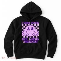 I Wear Purple For Lupus Awareness Hoodie thumb 0