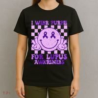 I Wear Purple For Lupus Awareness T-Shirt thumb 4