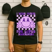 I Wear Purple For Lupus Awareness T-Shirt thumb 6