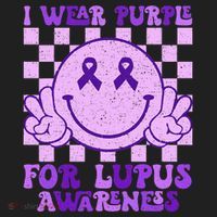I Wear Purple For Lupus Awareness Beanie thumb 2