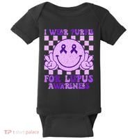 I Wear Purple For Lupus Awareness Baby Bodysuit thumb 0