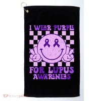 I Wear Purple For Lupus Awareness Golf Towel thumb 0
