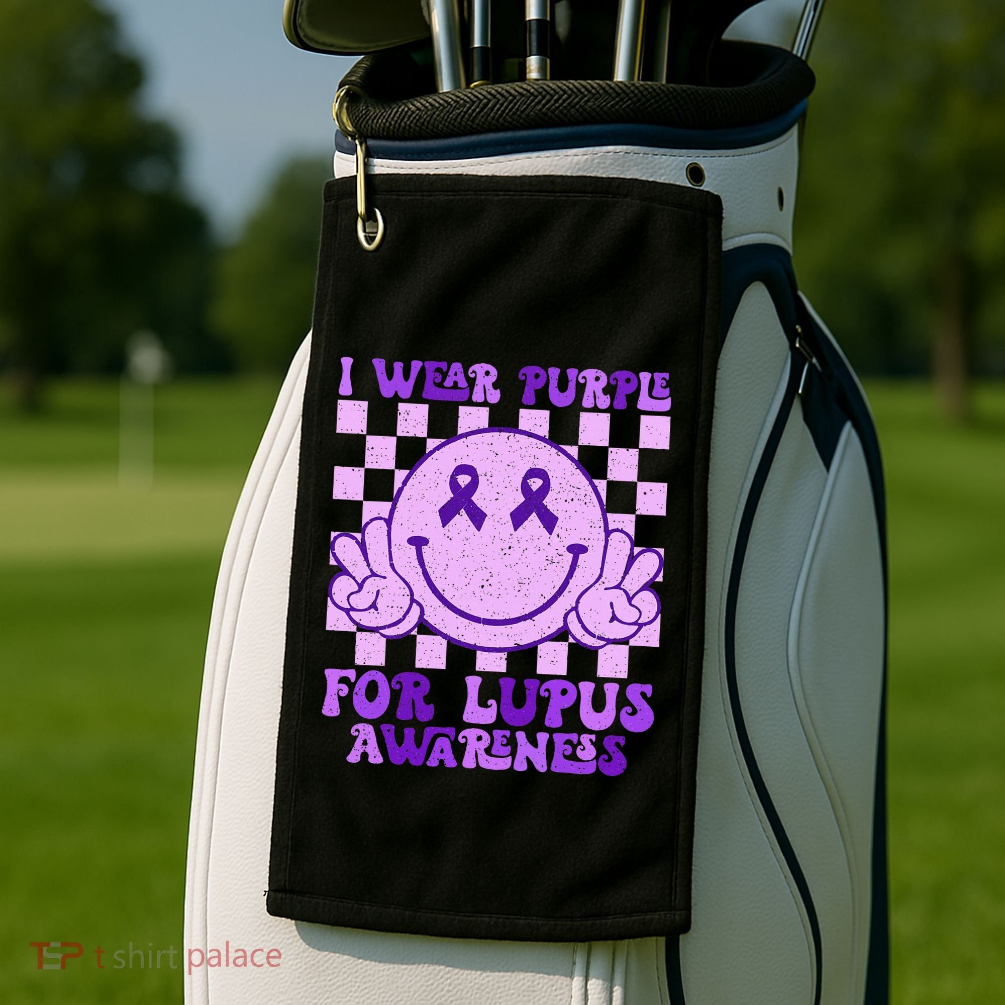 I Wear Purple For Lupus Awareness Golf Towel