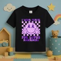 I Wear Purple For Lupus Awareness Toddler T-Shirt thumb 3