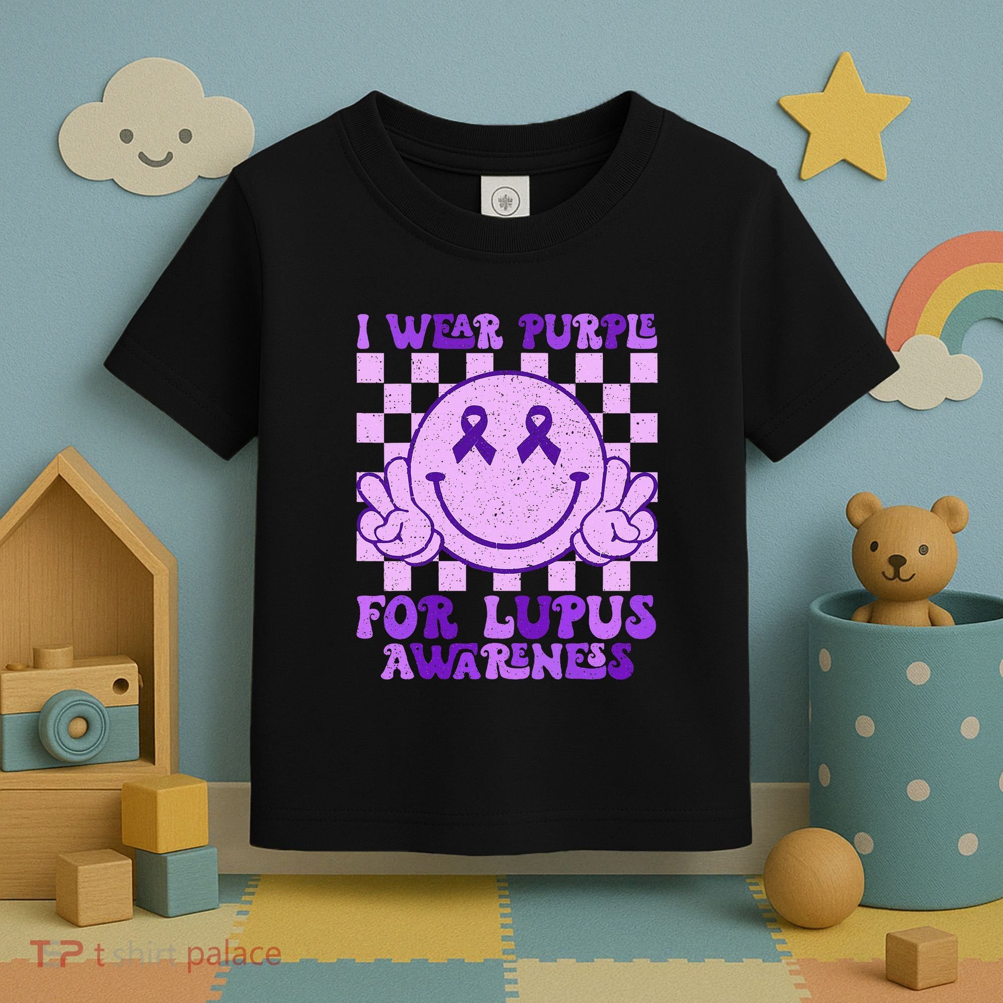 I Wear Purple For Lupus Awareness Toddler T-Shirt