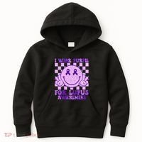I Wear Purple For Lupus Awareness Kids Hoodie thumb 0