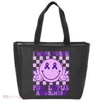 I Wear Purple For Lupus Awareness Tote Bag thumb 0