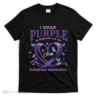 I Wear Purple For My Son Overdose Awareness T-Shirt thumb 0