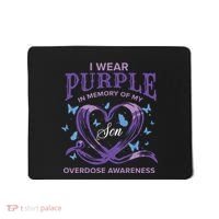 I Wear Purple For My Son Overdose Awareness Mousepad thumb 0