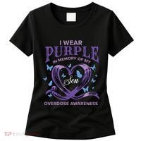 I Wear Purple For My Son Overdose Awareness Women's T-Shirt thumb 0