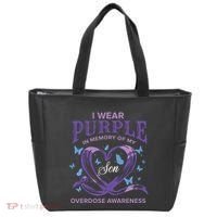 I Wear Purple For My Son Overdose Awareness Tote Bag thumb 0