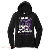 I Wear Purple In Memory Of My Brother Overdose Awareness Women's Hoodie thumb 0