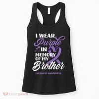 I Wear Purple In Memory Of My Brother Overdose Awareness Women's Tank Top thumb 0