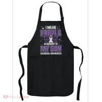 I Wear Purple In Memory Of My Son Overdose Awareness Apron thumb 0