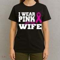 I Wear Pink For My Wife Breast Cancer T-Shirt thumb 4