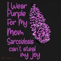 I Wear Purple For Mom Sarcoidosis Awareness Month Great Gift Women's Hoodie thumb 2