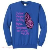 I Wear Purple For Mom Sarcoidosis Awareness Month Great Gift Sweatshirt thumb 0