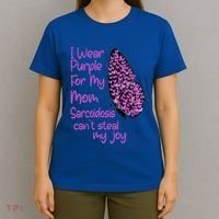 I Wear Purple For Mom Sarcoidosis Awareness Month Great Gift T-Shirt thumb 4