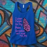I Wear Purple For Mom Sarcoidosis Awareness Month Great Gift Women's Tank Top thumb 3