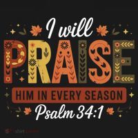 I Will Praise Him In Every Season Fall Christian Thanksgiving Coaster thumb 2