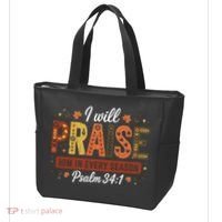 I Will Praise Him In Every Season Fall Christian Thanksgiving Tote Bag thumb 3
