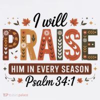 I Will Praise Him In Every Season Fall Christian Thanksgiving Mousepad thumb 1