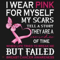 I Wear Pink For Myself My Scars But Failed Breast Cancer Coaster thumb 2