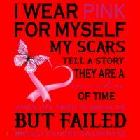 I Wear Pink For Myself My Scars But Failed Breast Cancer Santa Hat thumb 1