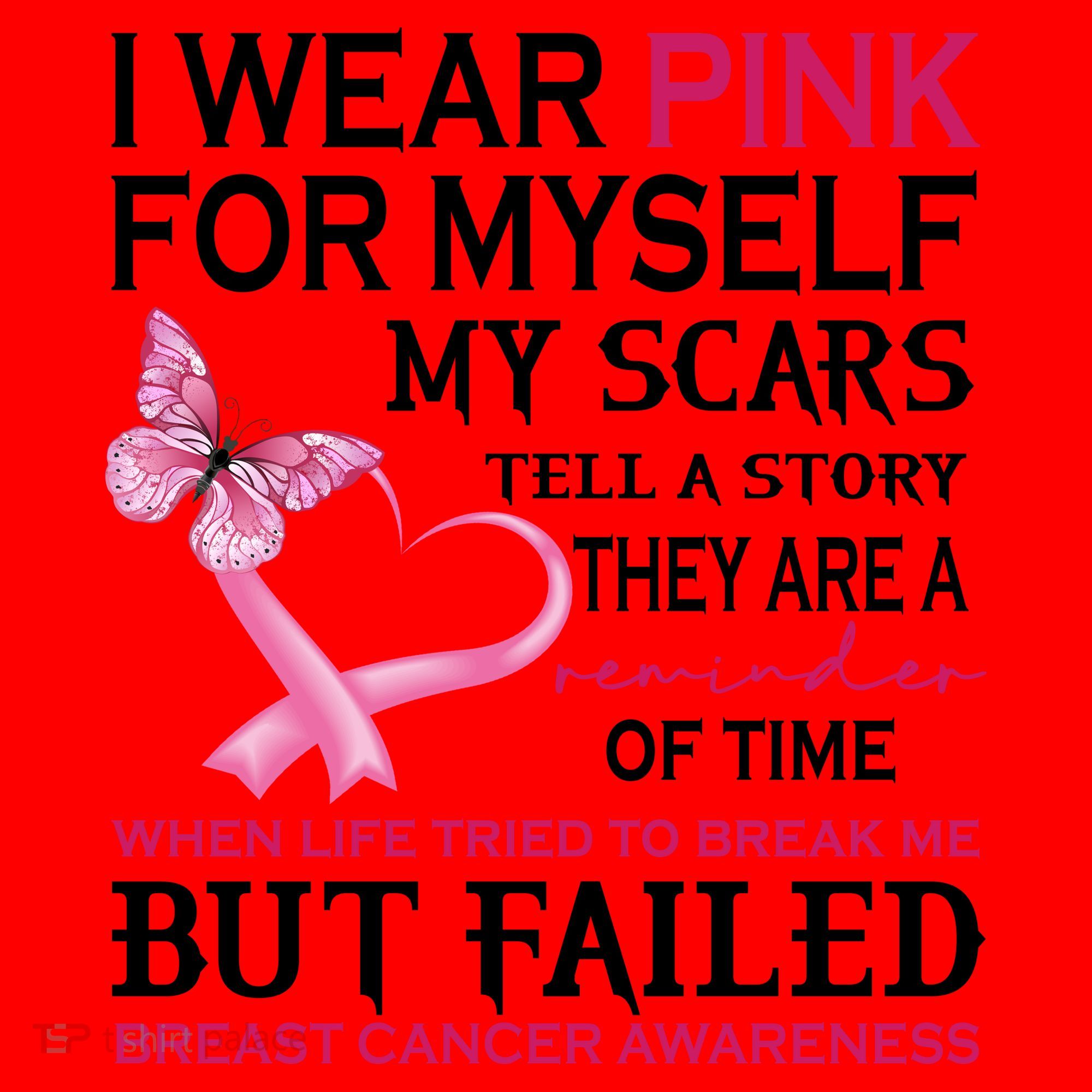I Wear Pink For Myself My Scars But Failed Breast Cancer Santa Hat